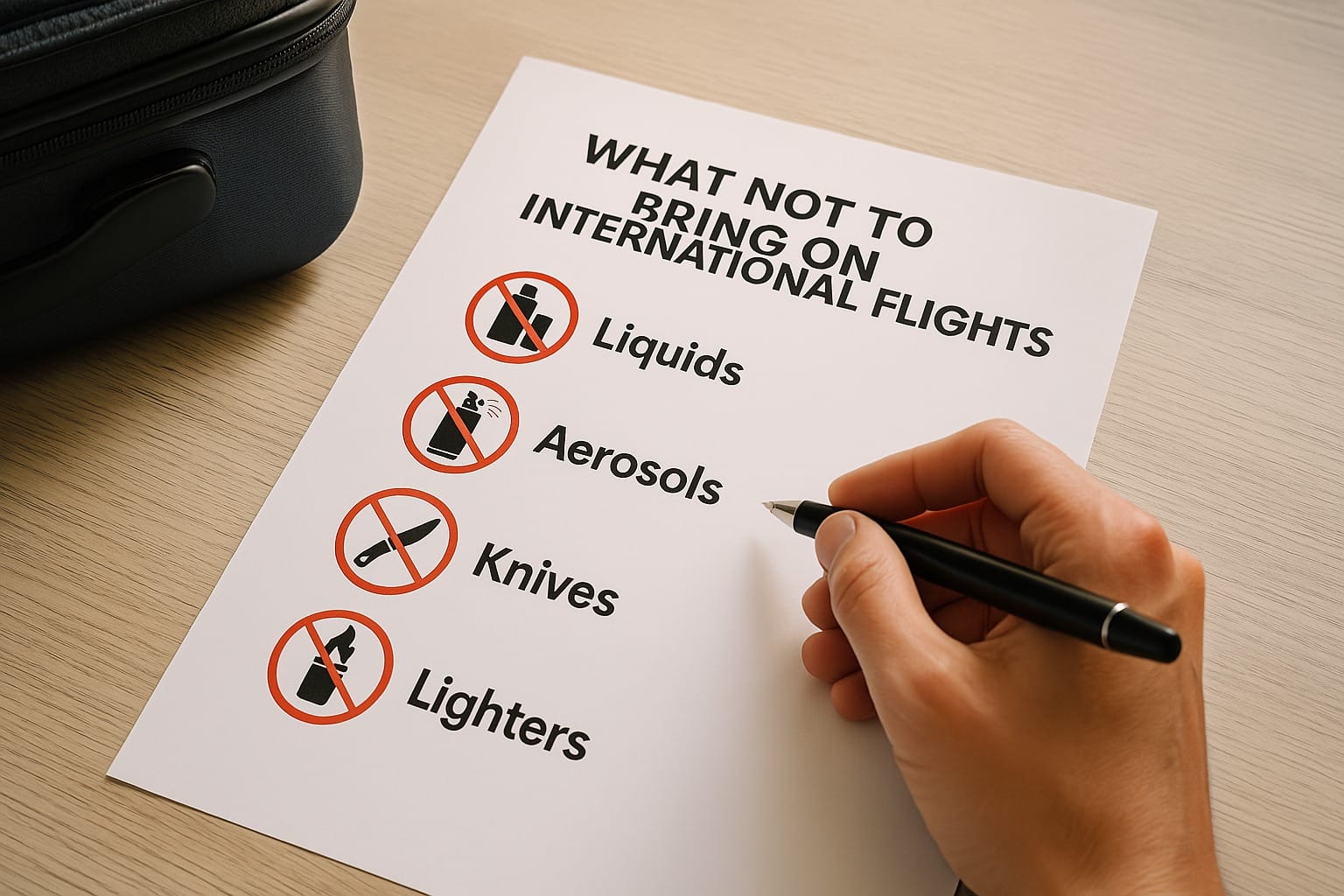 Itens Proibidos na Bagagem numa viagem Internacional em 2025
