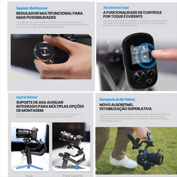 Fei-yu-Tech Estabilizador de Câmera SCORP-C, Gimbal Portátil de 3 Eixos